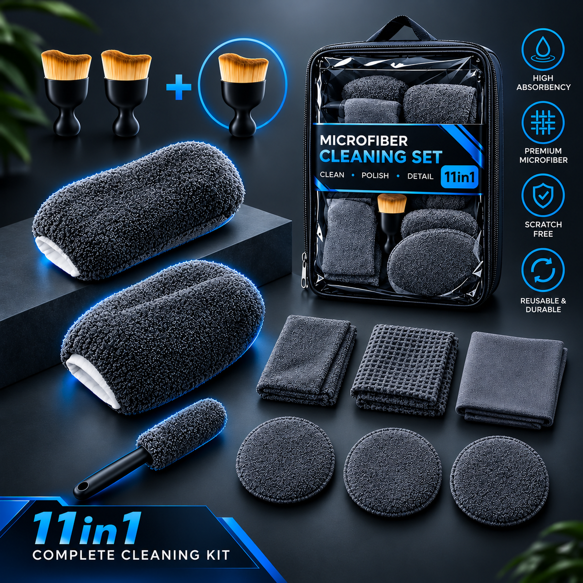 11-Piece Car Wash & Detailing Kit