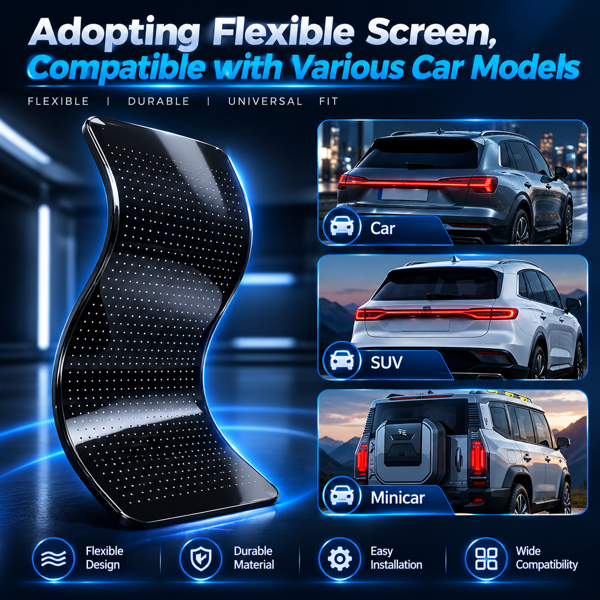 App-Controlled LED Wall Display with Custom Text & Animations